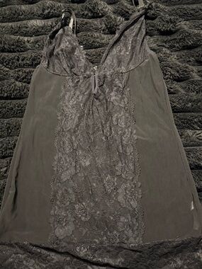 Adore Me Black Lace Chemise Nightie